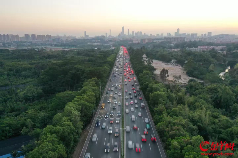华南快速路。羊城晚报记者 梁怿韬 摄 华南快速路。羊城晚报记者 梁怿韬 摄