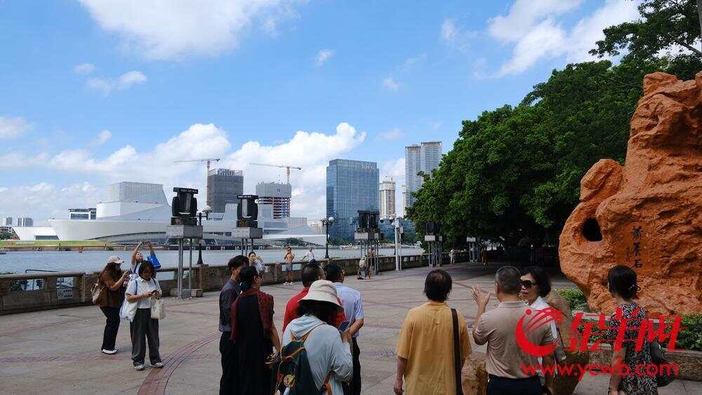评审专家们在沙面、白鹅潭调研