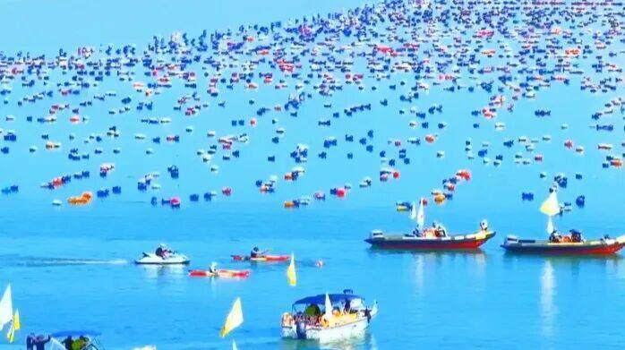  张朝阳邂逅彩虹海（汕宣供图）