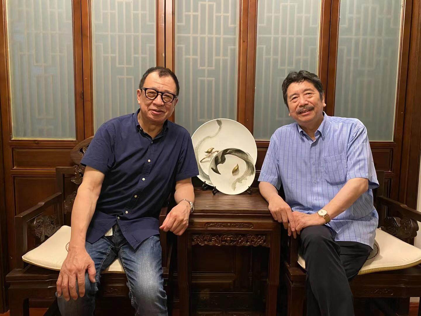 许绍雄2021年回到绍兴，与鲁迅长孙周令飞见面