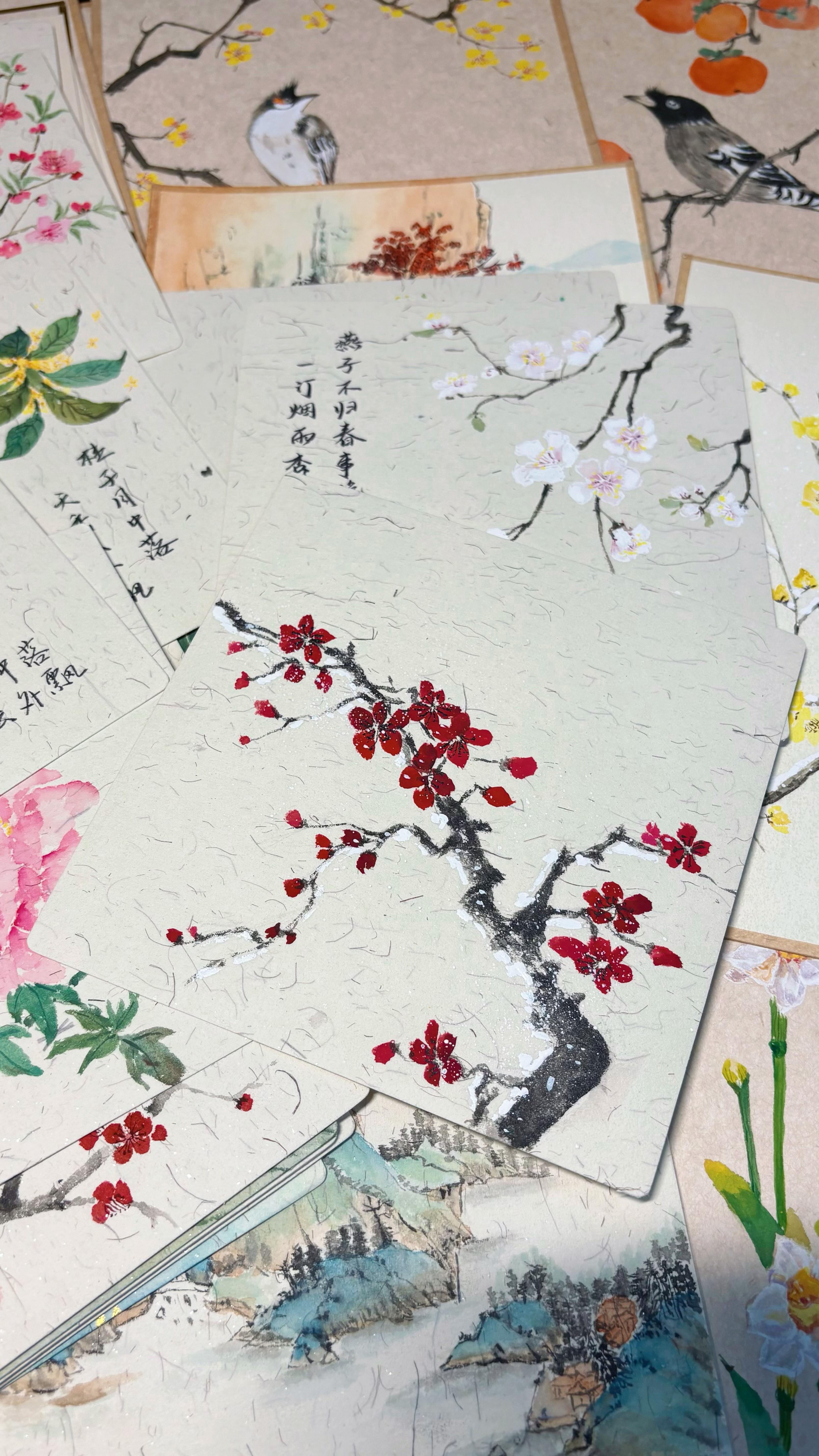 红梅送给医务工作者的画作