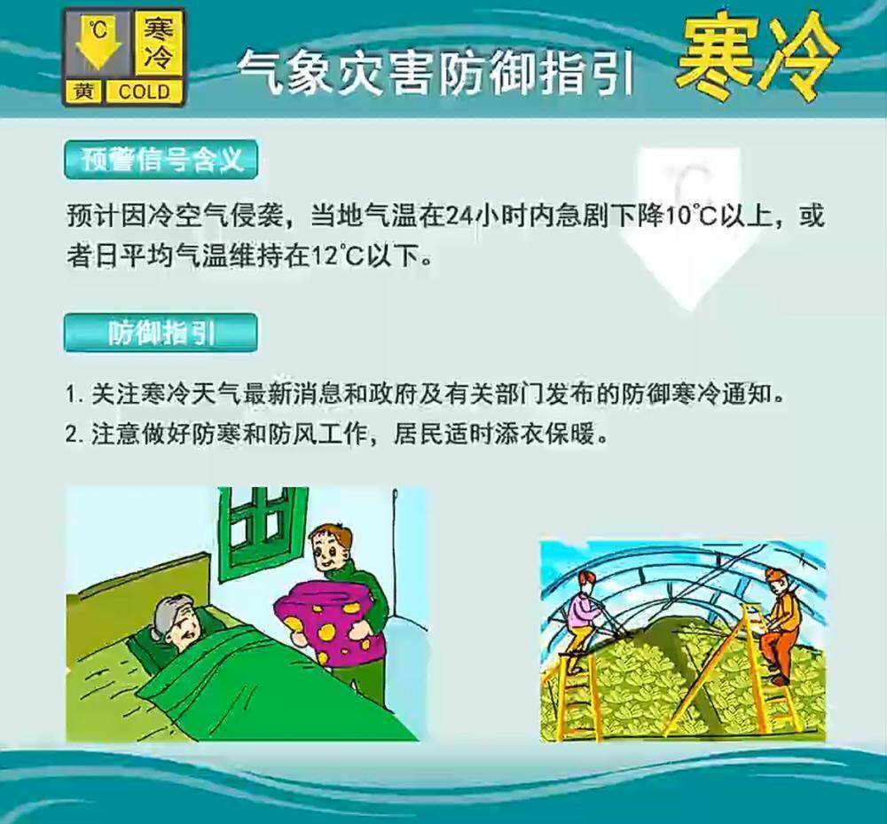 寒冷黄色预警信号防御指引 广东省气象服务中心供图