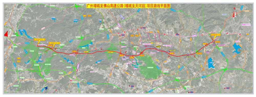增天高速项目路线平面图 增天高速项目路线平面图