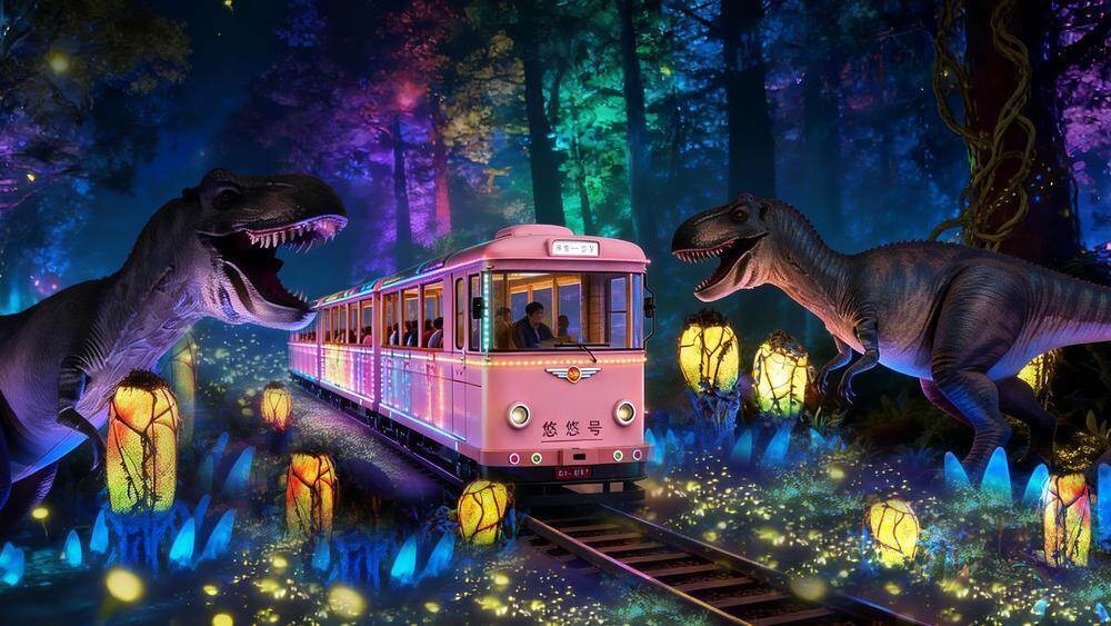  灯会中有关恐龙元素的设计
