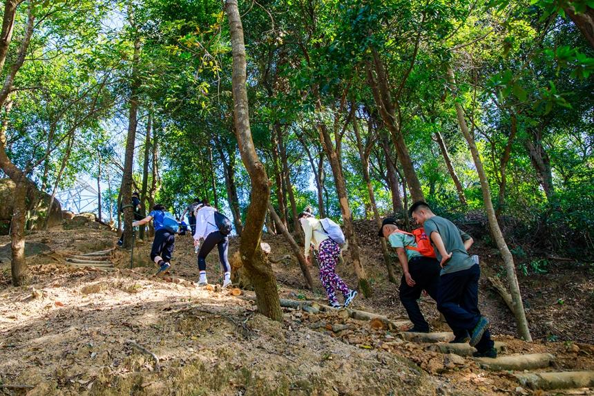  市民游客行走鲲鹏径。受访单位供图