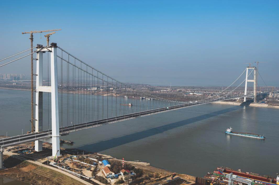 双柳长江大桥主桥航拍 双柳长江大桥主桥航拍