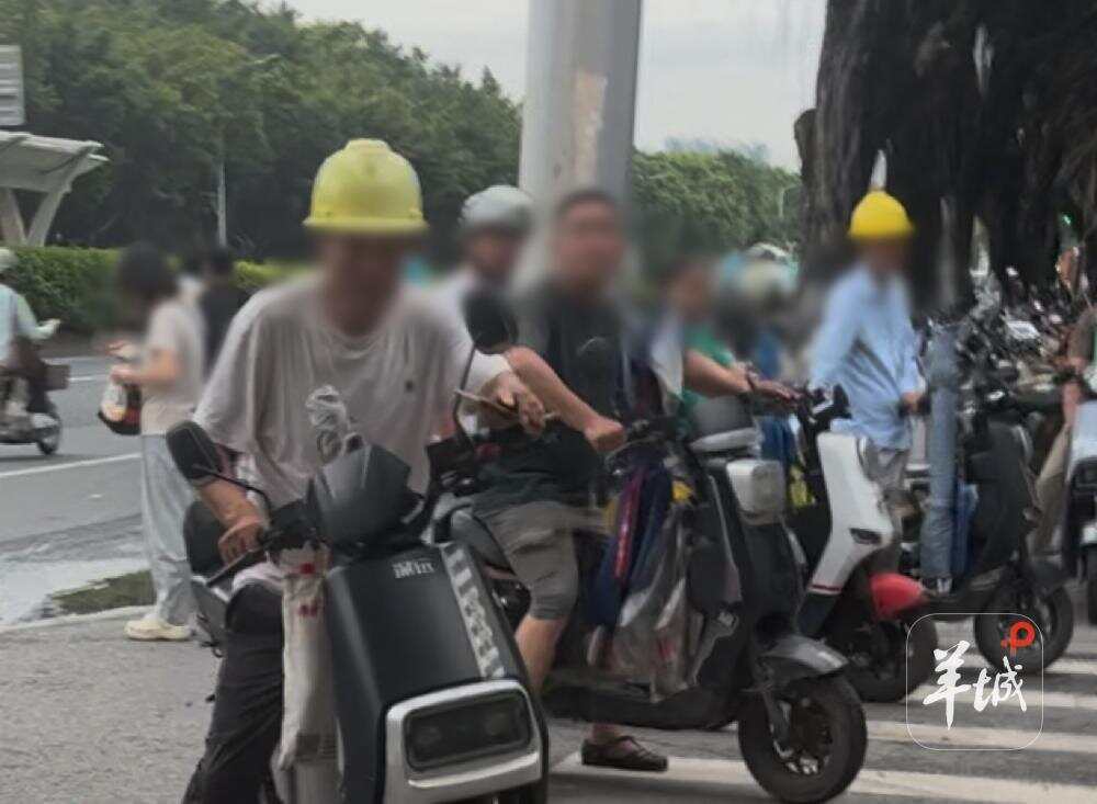部分司机仅戴着工地安全帽 部分司机仅戴着工地安全帽